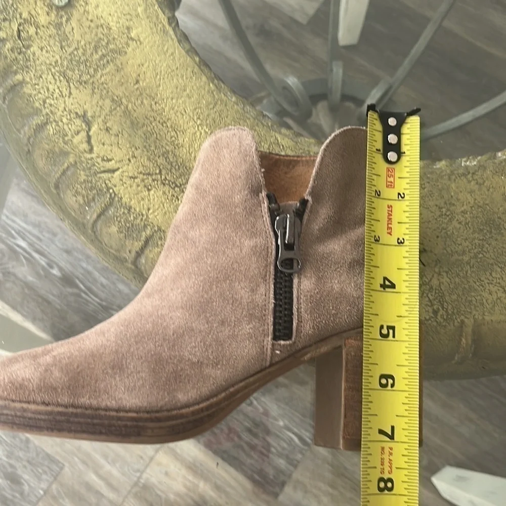 MTNG Becca  suede heeled ankle boots side zipper size 38 or size 7.5